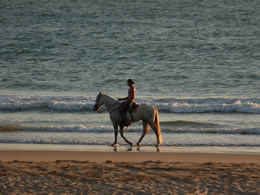 Riding on La Barrosa Beach